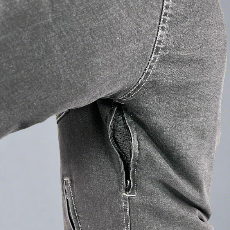 Men's Armored Denim Shirt with Removable Hoodie - Stylish Protective Jacket for Motorcycle Riding & Outdoor Adventures