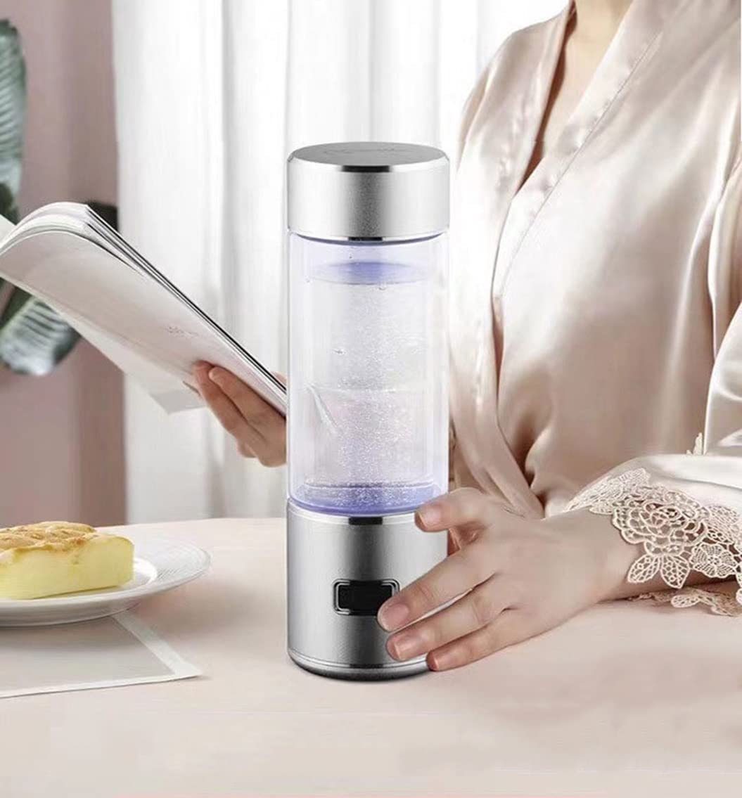 Portable Hydrogen Water Bottle Generator - USB Rechargeable Hydrogen Rich Water Ionizer Cup for Home, Travel & Outdoor Activities (Black) | Improve Hydration & Wellness for Sports, Gym & Daily Use