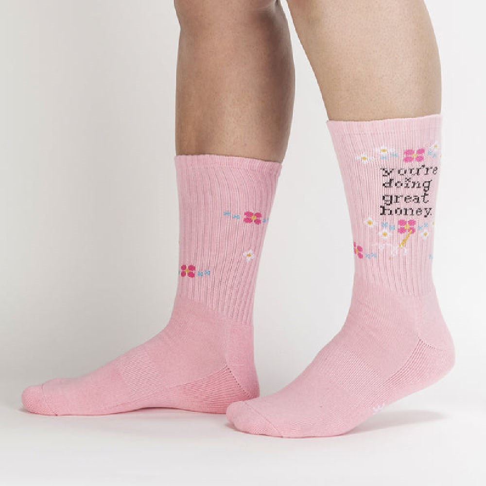 Sock It To Me Ribbed Crew Athletic Socks for Women & Men - Comfortable Workout & Running Socks - Perfect for Gym, Yoga, and Everyday Wear
