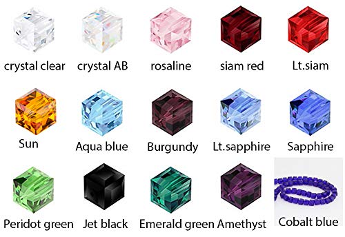 Premium Czech Glass Beads - 6mm Faceted Cube Loose Beads (190-196pcs) for DIY Jewelry Making - Peridot Green Shimmer Spacer Beads - Perfect for Necklaces, Bracelets & Craft Projects
