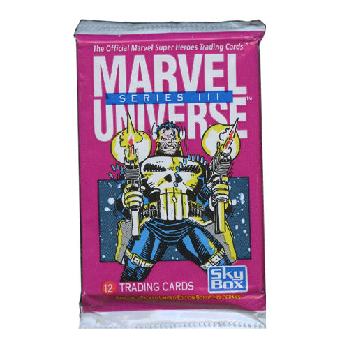 1992 Skybox Marvel Universe Series 3 Trading Cards - Unopened Pack - Collectible Vintage Marvel Superhero Cards for Display & Investment - Perfect for Comic Book Fans & Card Collectors