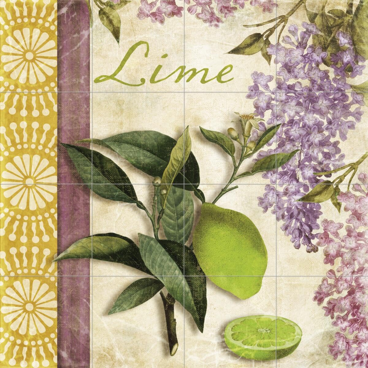 Ceramic Backsplash Tile Mural - Summer Citrus IV Fruit & Vegetable Design for Kitchen & Bathroom - Color Bakery Collection | Perfect for Home Renovation & DIY Decor Projects