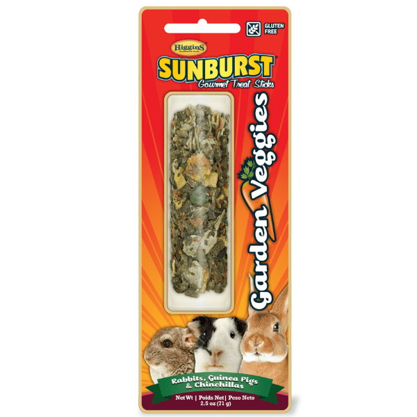 Higgins Sunburst Garden Veggies Small Animal Treat Stick - Healthy Snack for Rabbits, Guinea Pigs & Hamsters - Perfect for Bonding & Training Treats