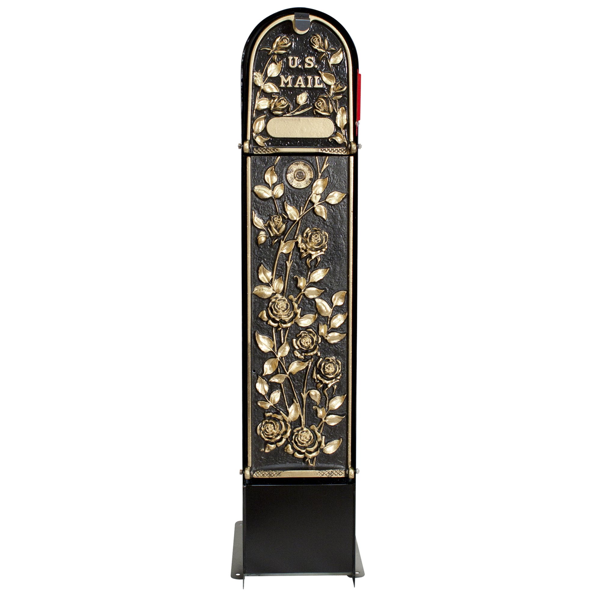 Secure Locking Mailbox with Morning Rose Design - Front & Rear Mail Retrieval for Home & Office | Durable Outdoor Mailbox for Apartments, Houses & Businesses