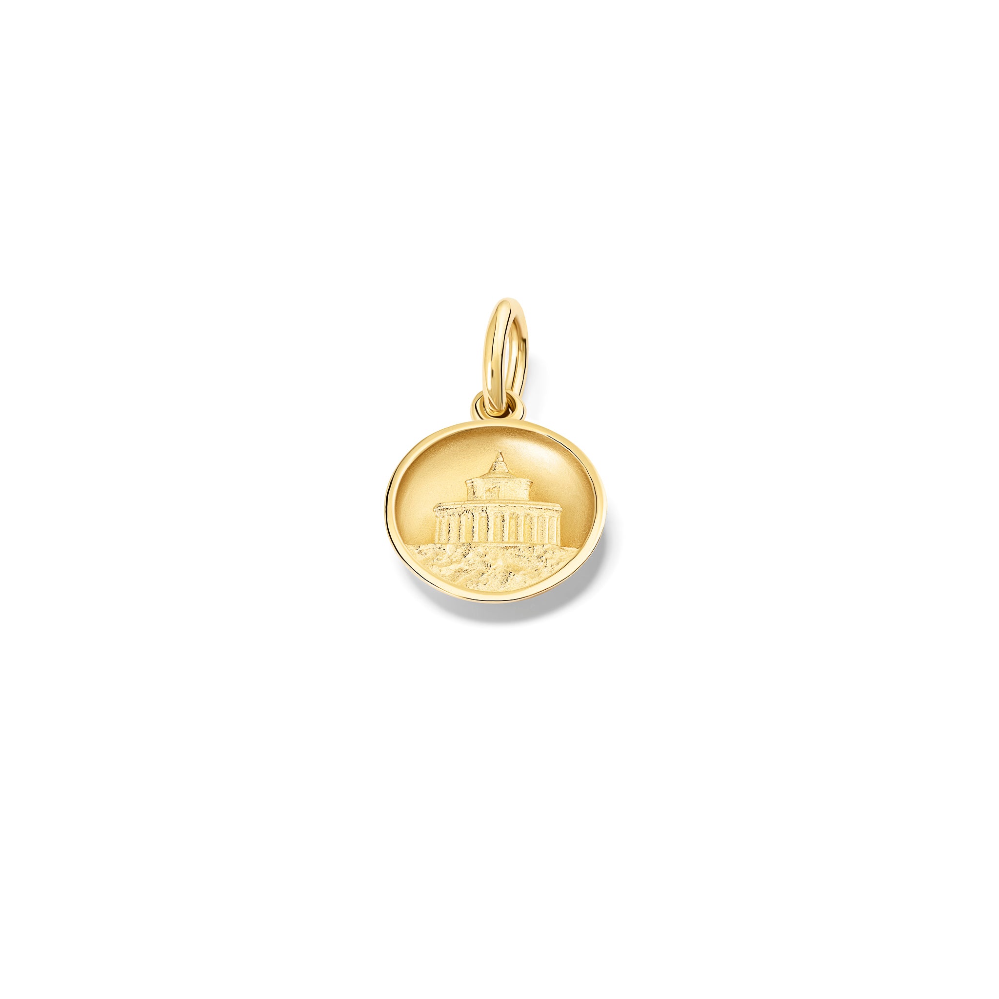 Lighthouse Medallion Necklace Pendant in 14K Yellow Gold - Perfect for Beach Lovers & Nautical Jewelry Gifts