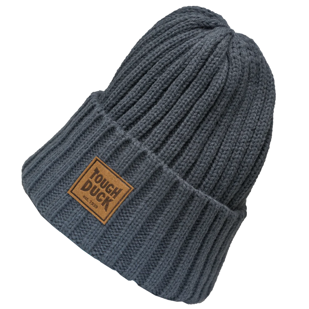 Tough Duck WA54 Ribbed Wool Watch Cap - Warm Winter Beanie for Men & Women - Perfect for Outdoor Activities, Skiing, and Cold Weather