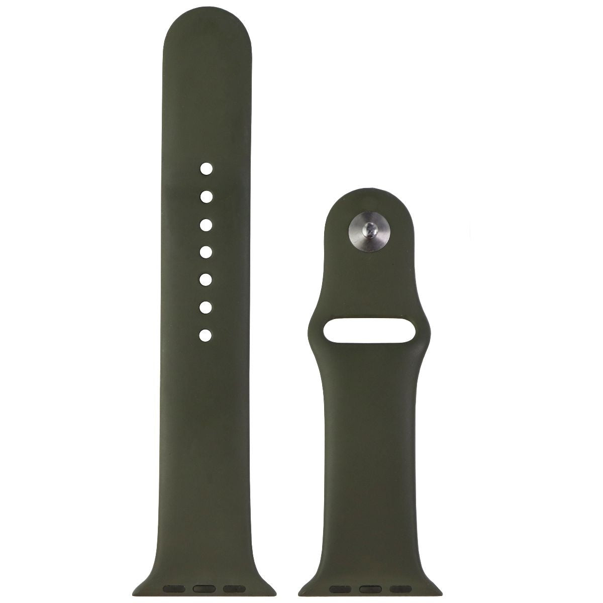 Apple Watch Band 44mm - Soft Silicone Strap Compatible with Apple Watch Series 1/2/3/4/5/6/7/8/SE (42mm, 44mm, 45mm) - Khaki Green Sport Loop (M/L Size) - Perfect for Gym, Running & Everyday Wear