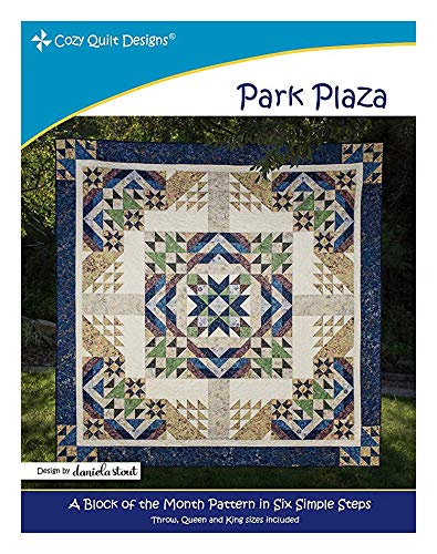 Park Plaza Cozy Quilt Design - Block of The Month Quilt Pattern with 3 Project Sizes | Perfect for Home Decor, Bedding & Gift Giving