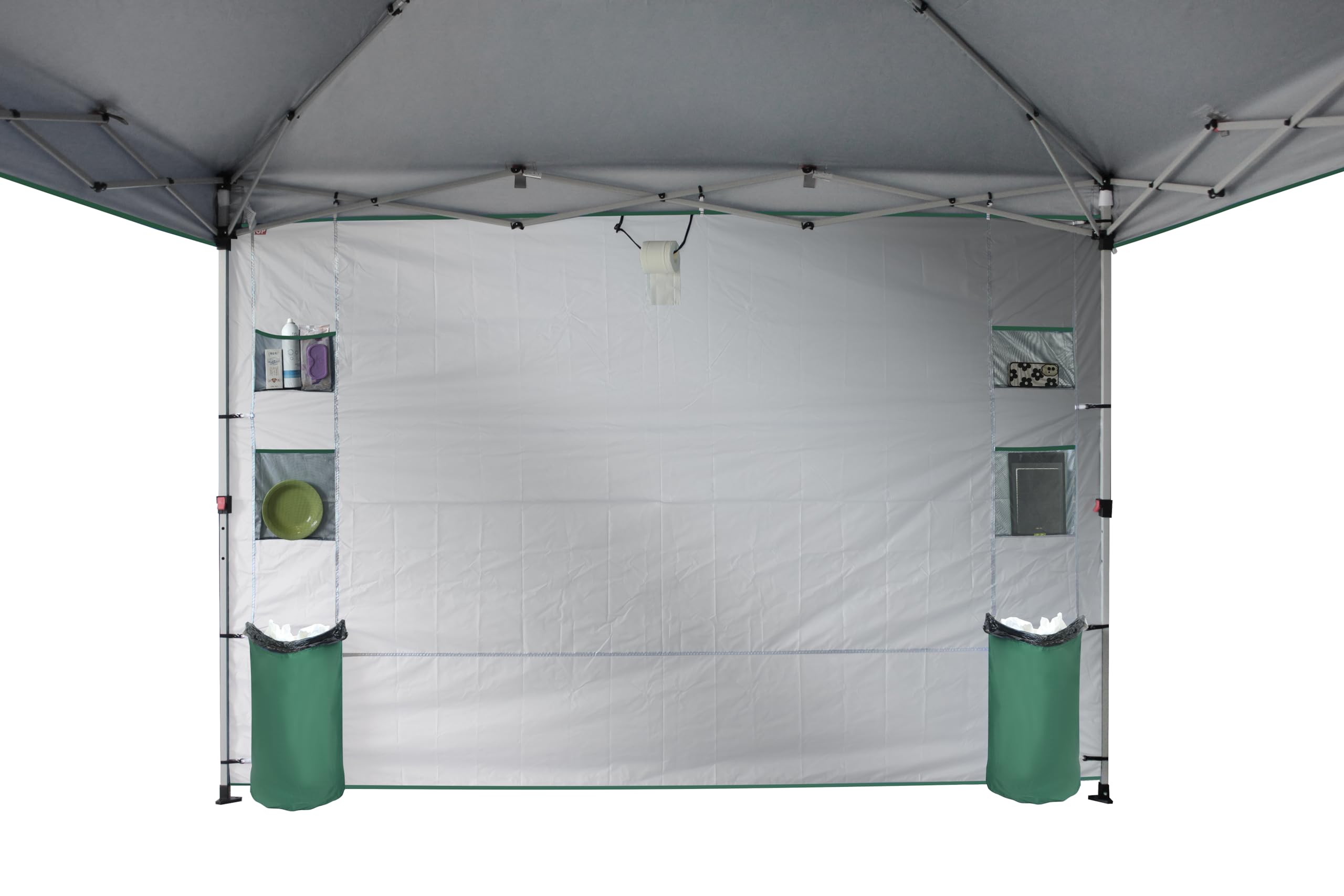 10x10 Pop Up Canopy Tent with Sidewalls & Pockets - Easy One-Person Setup Portable Sun Shelter for Camping, Beach, Backyard & Outdoor Events - Forest Green Instant Canopy with Center Lock System