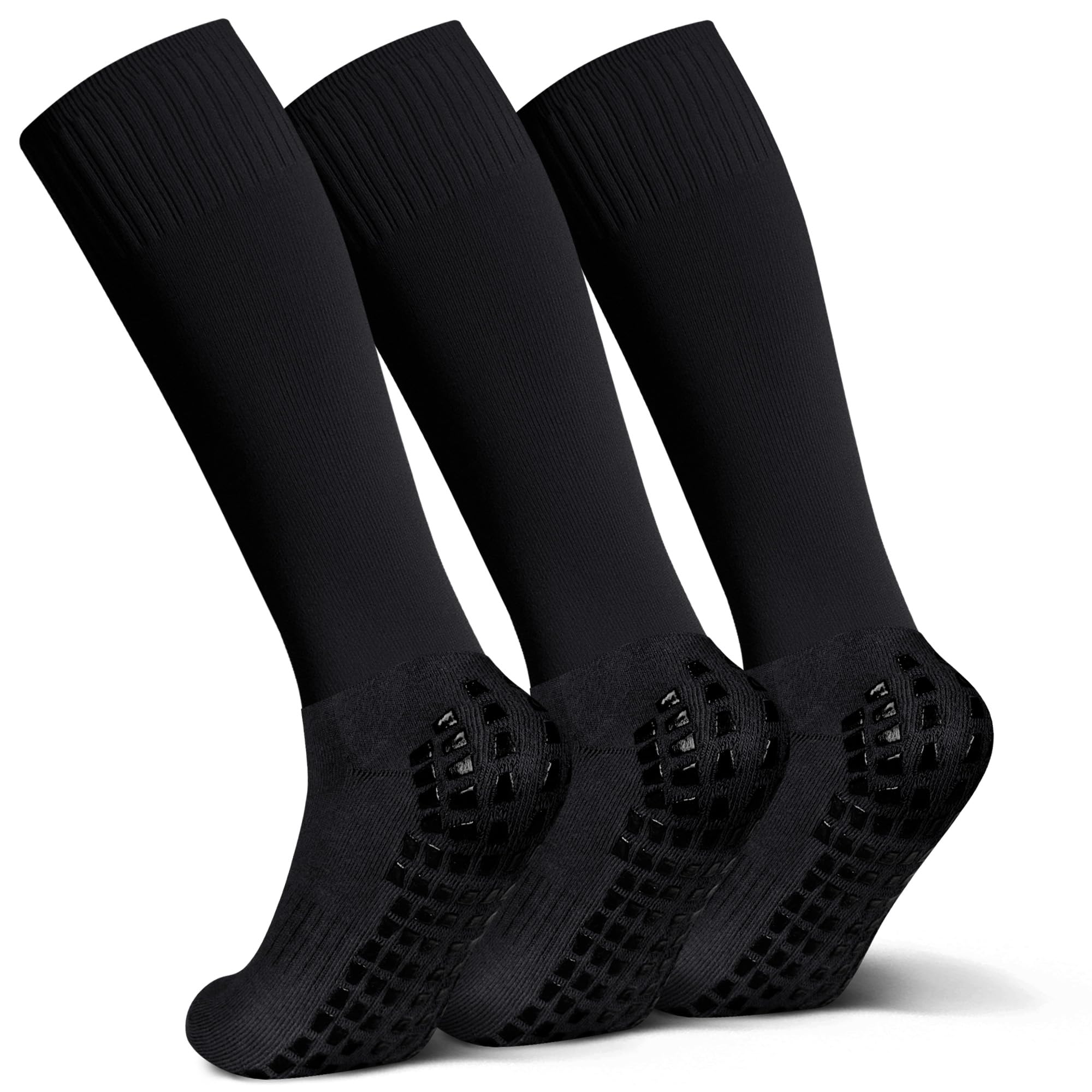 Non-Slip Grip Socks for Soccer, Softball, Baseball & Football - Anti-Skid Sports Socks for Kids, Youth & Adults - Perfect for Training, Games & Indoor Activities