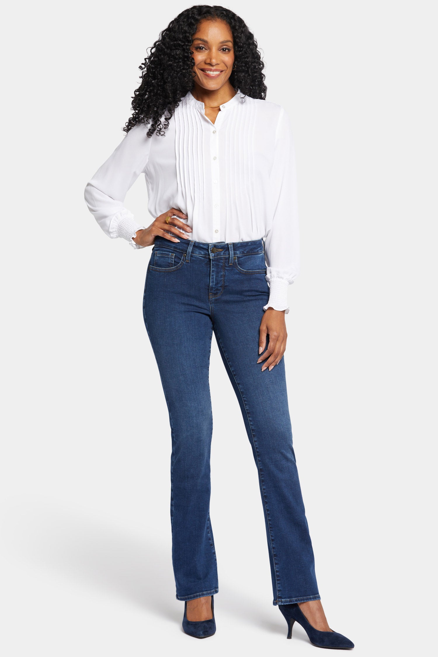 Barbara Bootcut Jeans for Women - Petite Fit in Cooper Wash | Comfortable Stretch Denim for Casual Wear & Everyday Outfits
