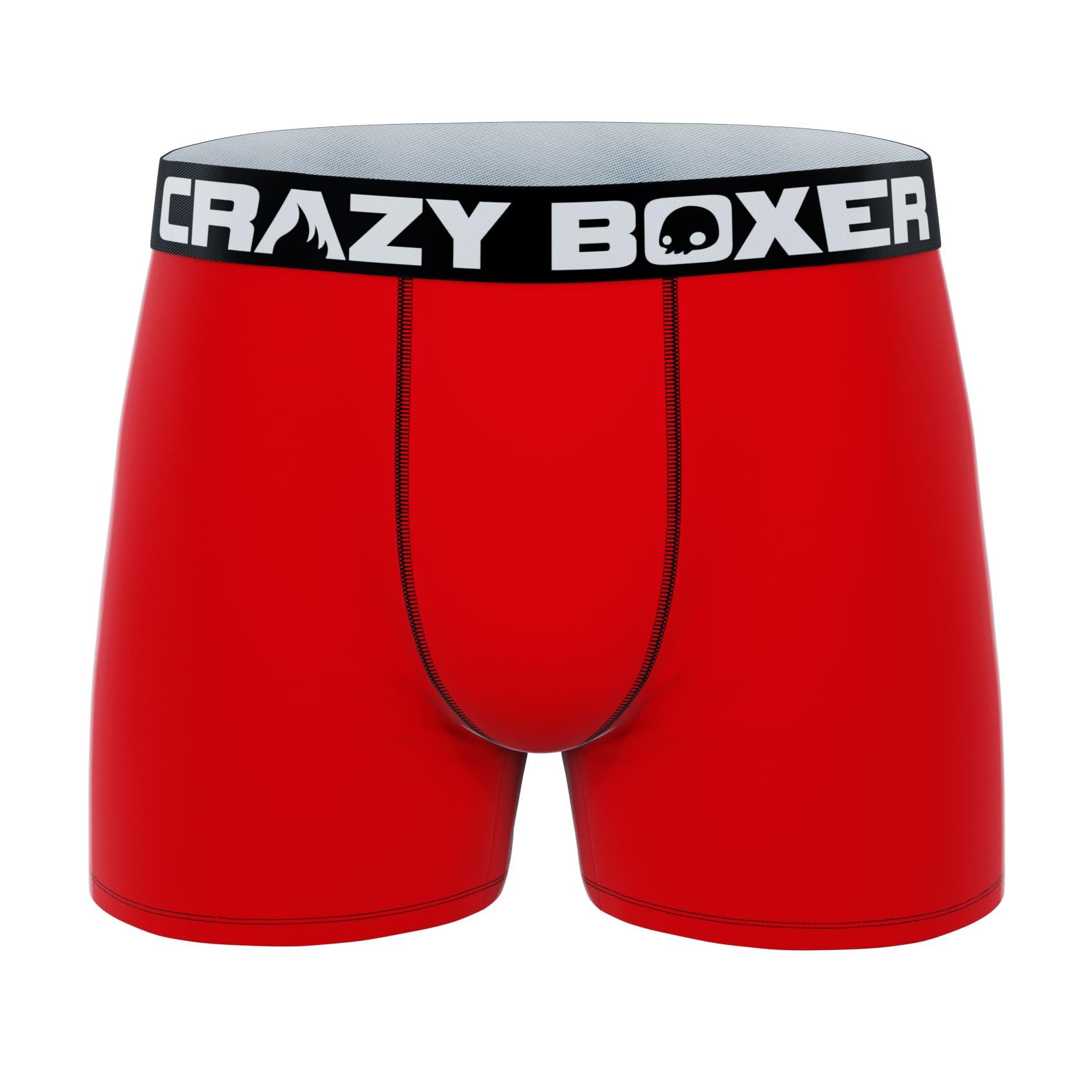 **CrazyBoxer Men's Spongebob Squarepants Boxer Briefs - Soft, Breathable & Distortion-Free (3-Pack) - Perfect for Sleep, Lounge & Everyday Comfort**