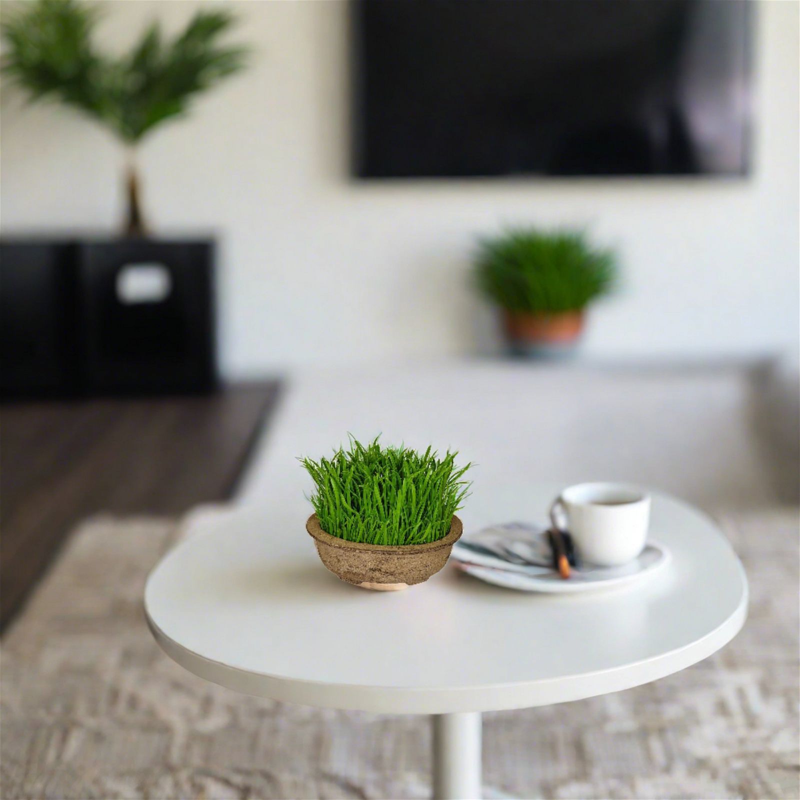 Premium 19cm Green Artificial Pot Plant by Criterion - Perfect for Home Decor, Office Spaces & Indoor Greenery