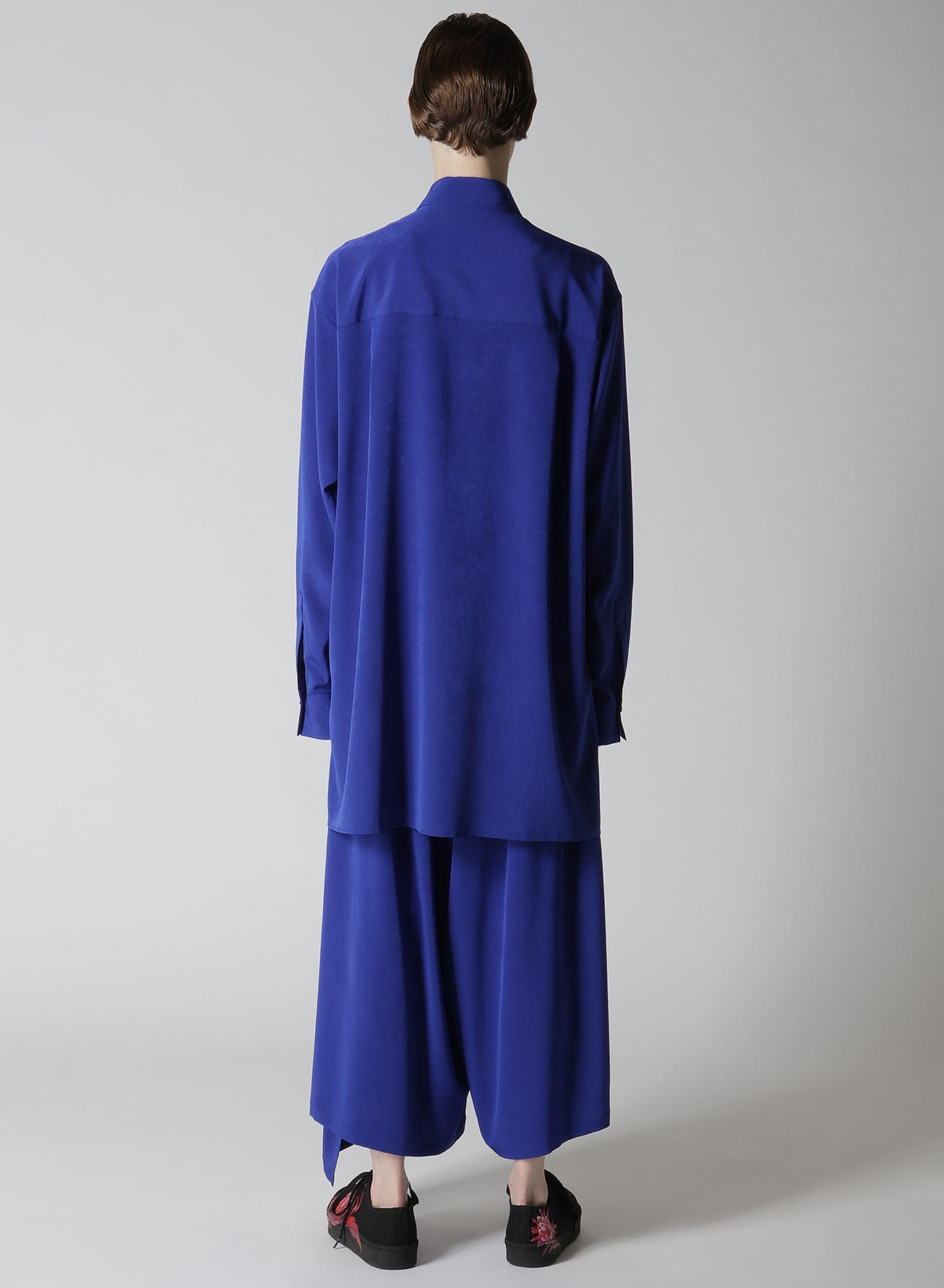 Elegant Crepe de Chine Blouse with Placket - Women's Fashion Top for Work, Office & Casual Wear