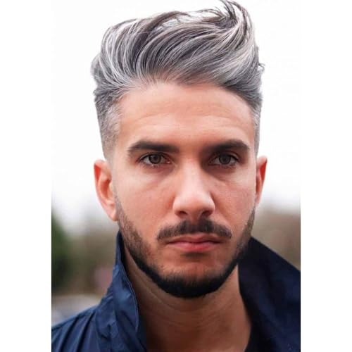 30% 1B Black Mixed 70% Grey Hair