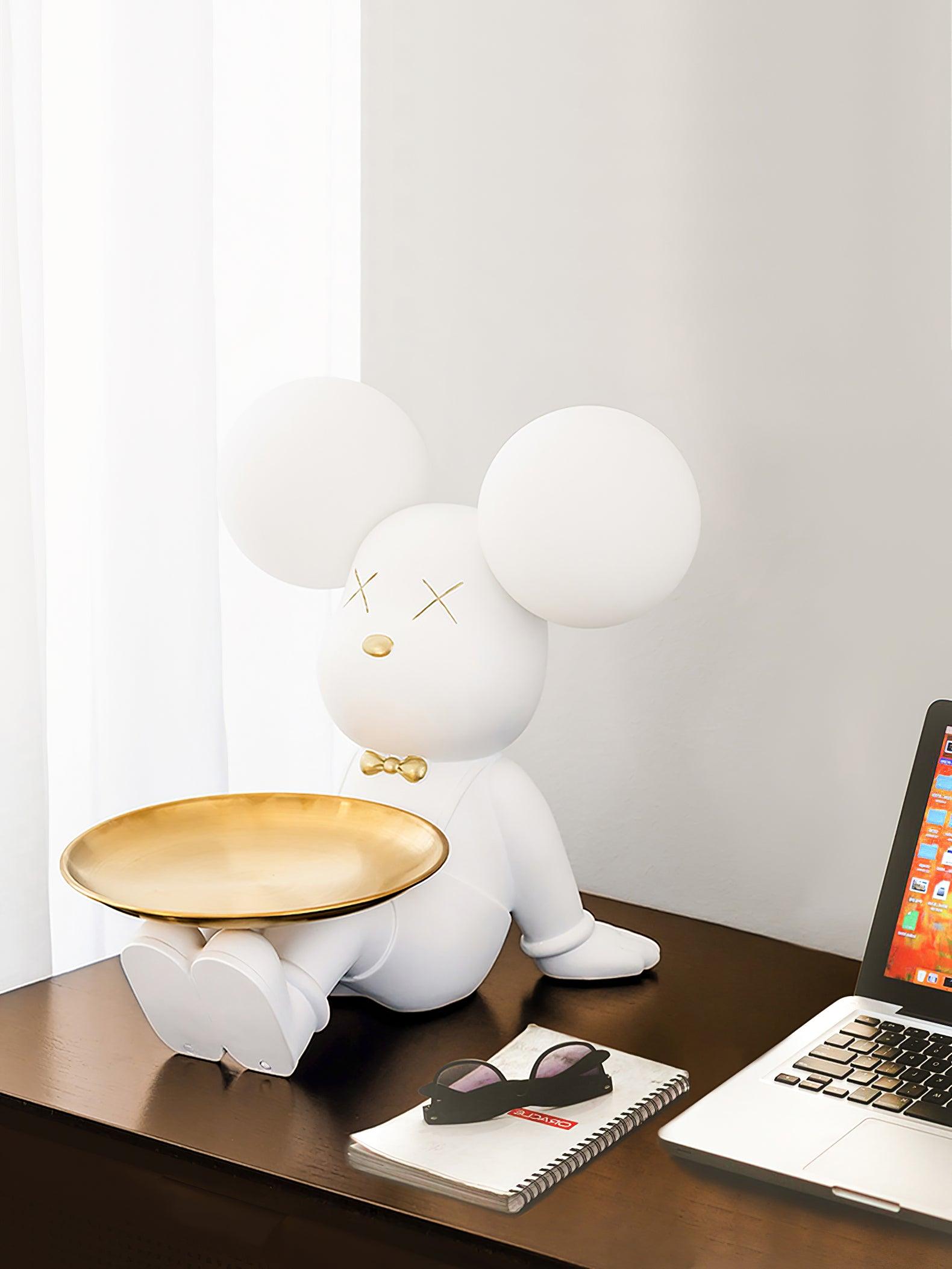Violent Bear Tray Desk Lamp - Adjustable LED Reading Light with USB Charging Port for Study, Office & Bedroom - Perfect for Night Reading, Working & Home Decor