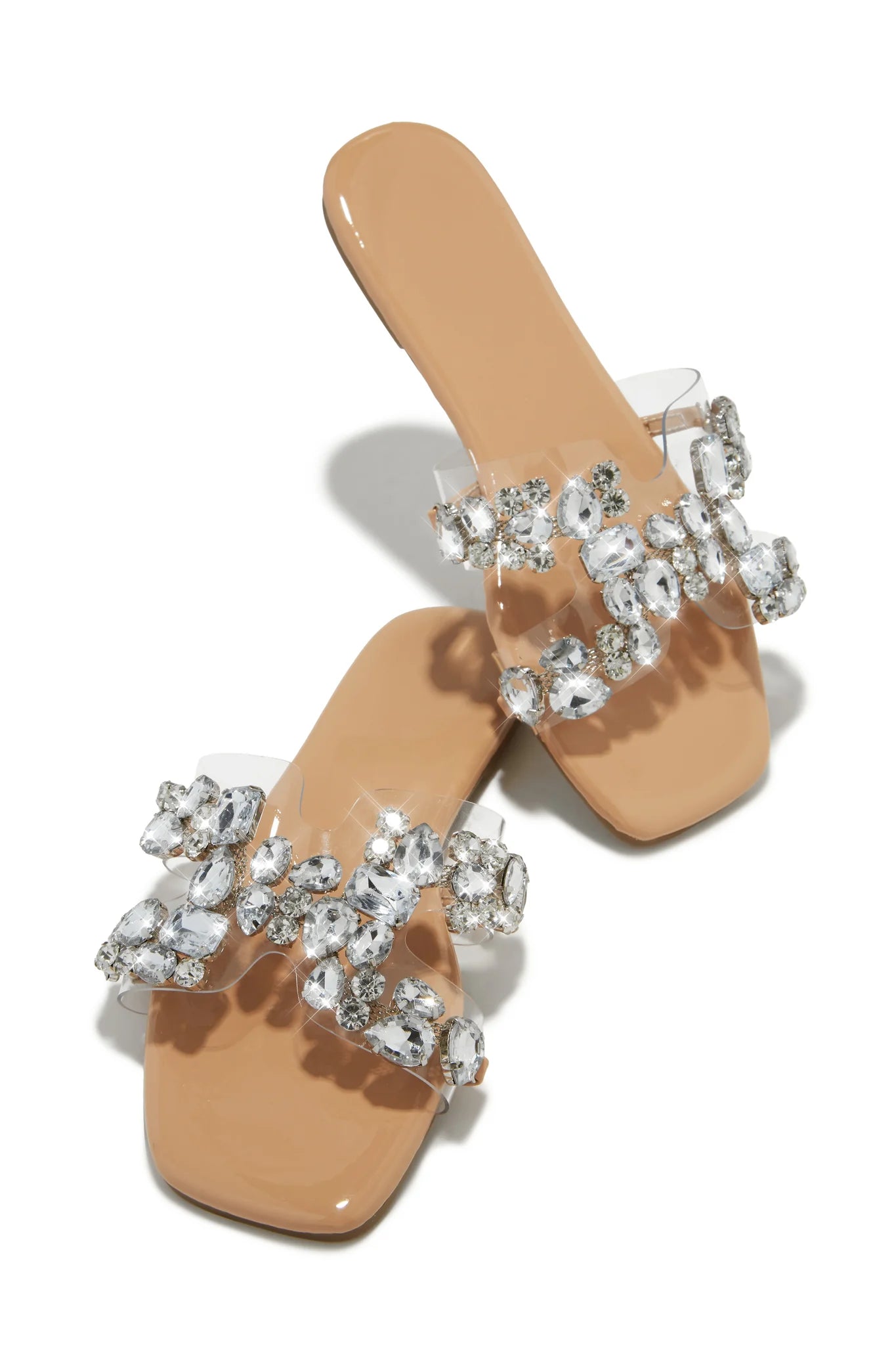Liana Embellished Slip On Sandals for Women - Comfortable Summer Beach Slides with Floral Decor - Perfect for Vacation, Poolside, and Casual Outings