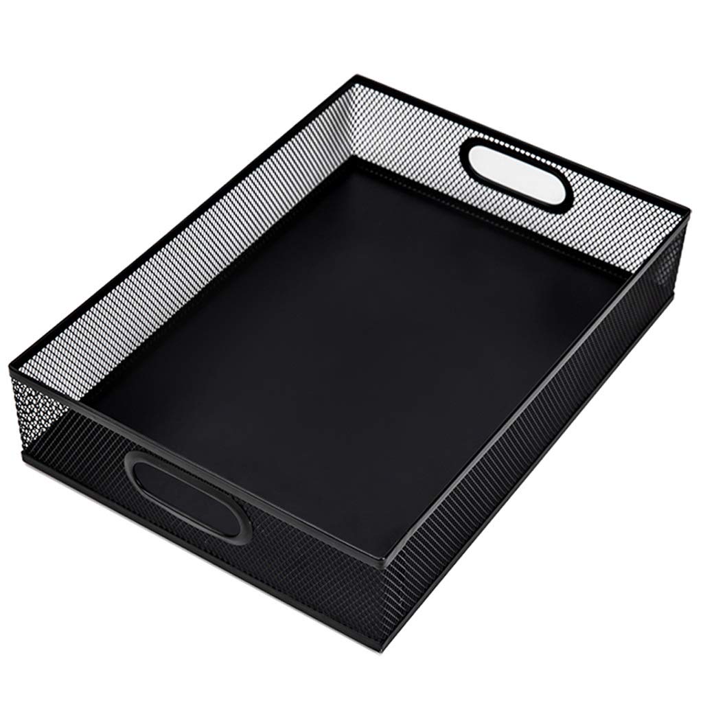 Metal Mesh Letter Size Desk Tray Organizer - Stackable Paper File Holder with Bottom Support for Office, Home & School Document Organization | Perfect for Bills, Mail, Folders & Office Supplies
