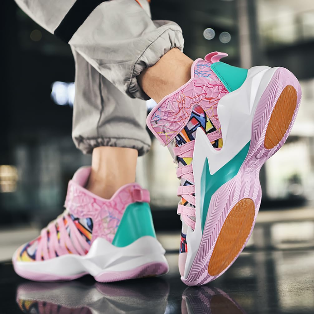 **Men's & Women's High-Top Basketball Shoes – Ultra-Light, Anti-Slip, Breathable Sneakers for Indoor & Outdoor Sports**