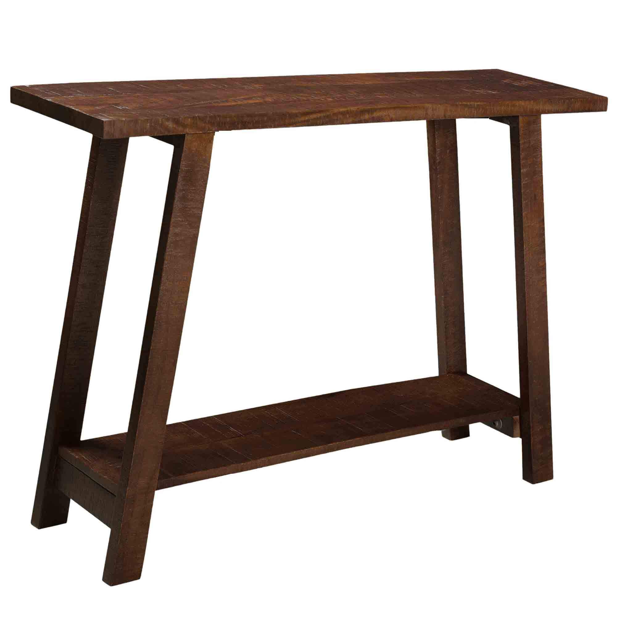 Solid Wood Console Table with Storage - Walnut Finish for Sofa, Hallway & Entryway - Perfect for Organizing Keys, Mail & Decor