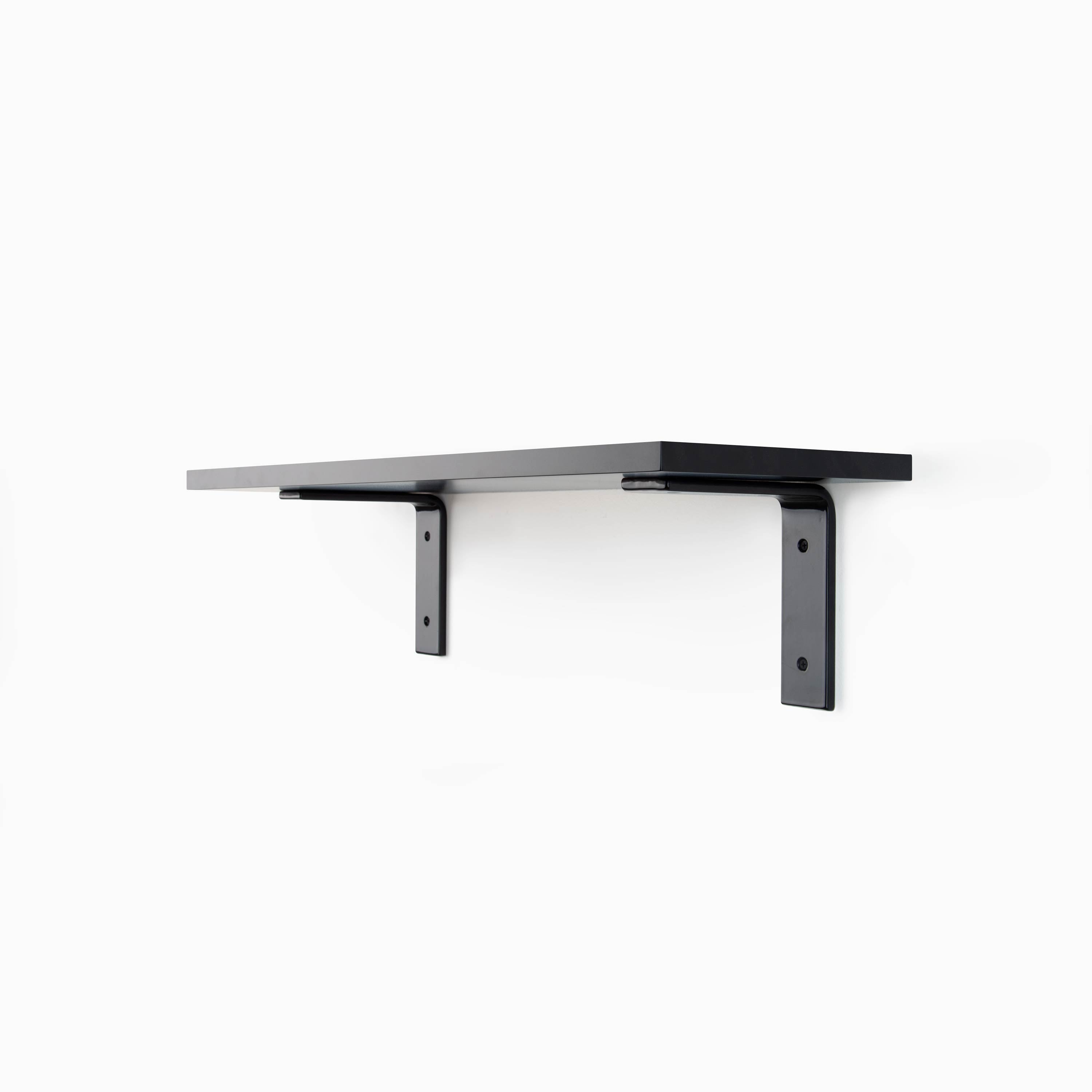 Leif Black Wall Shelf - Modern Floating Shelves for Home Decor, Office & Living Room - Stylish Storage Solution for Books, Plants & Display Items
