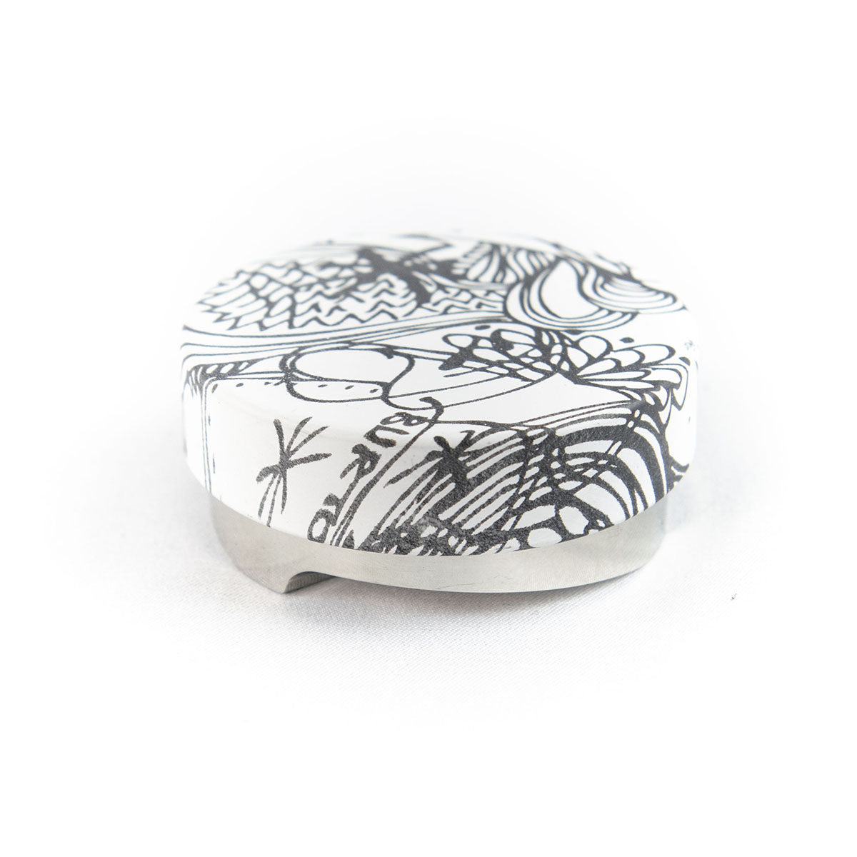MOTTA 58mm Coffee Leveler - White & Black Print for Espresso Tamping | Perfect for Home Baristas & Coffee Shops