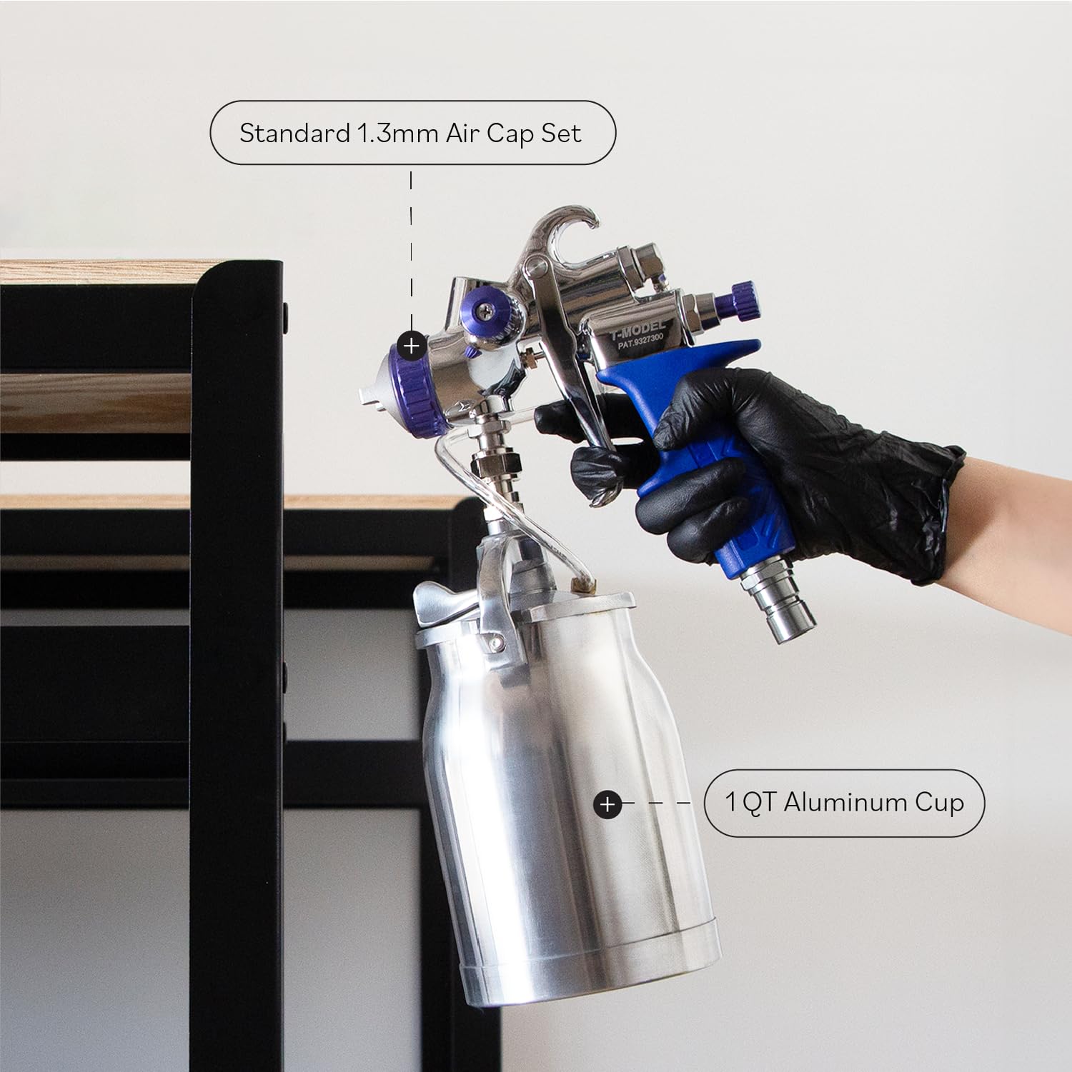 Fuji Spray 5070 T70 HVLP Bottom Feed Spray Gun for Automotive, Woodworking & DIY Projects - Professional Paint Sprayer for Smooth Finishes