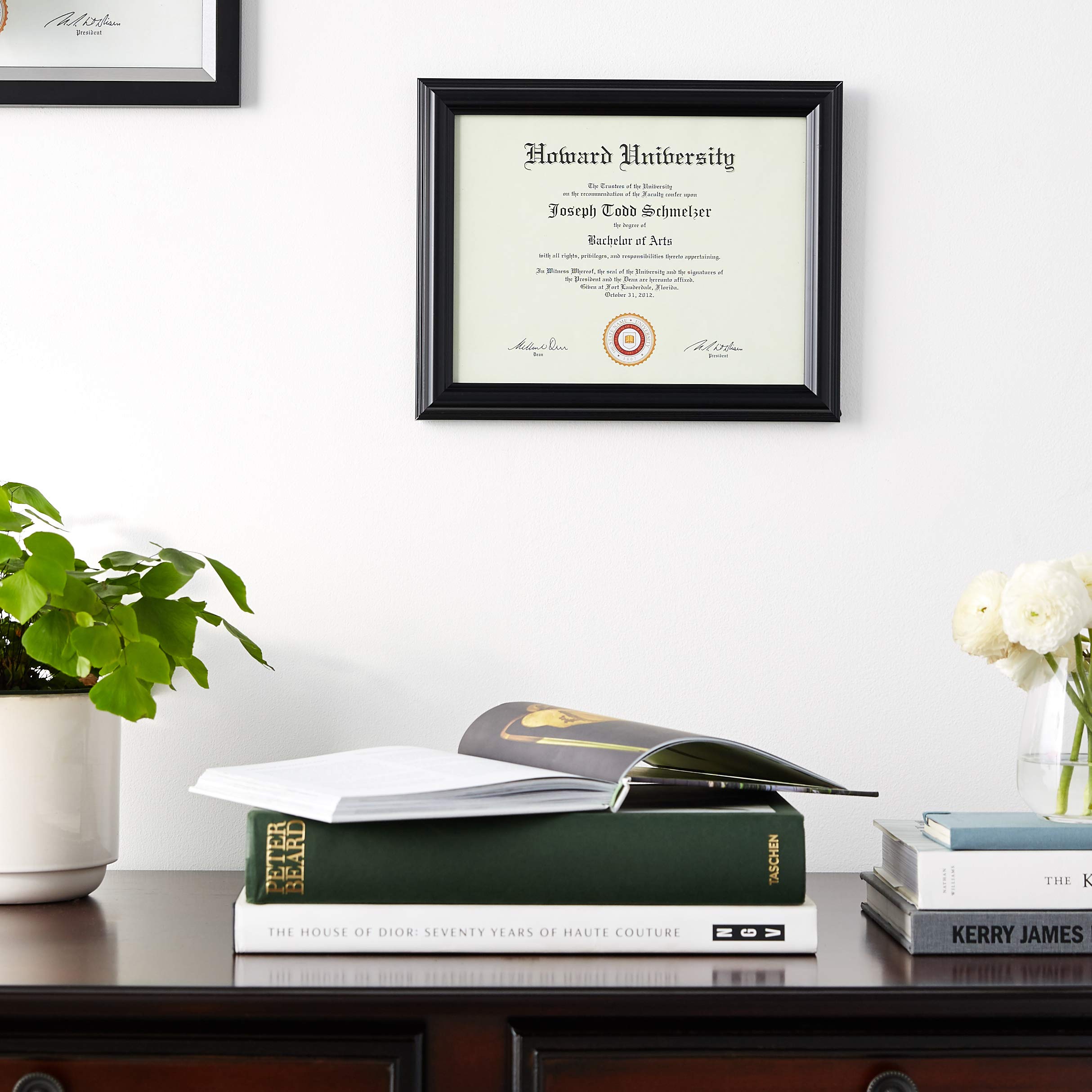 Lawrence Frames 8.5x11 Black Picture Frame for Documents & Photos