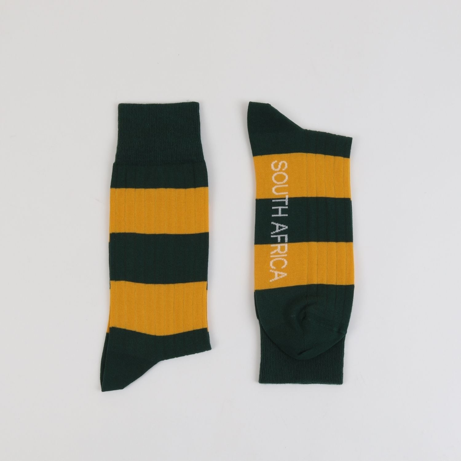 Men's South Africa Striped Cotton Socks - Breathable & Comfortable Casual Socks for Everyday Wear, Sports & Gifts