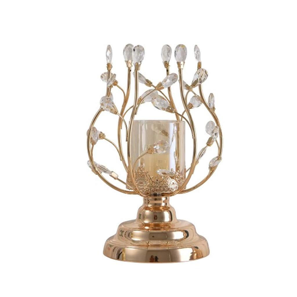 Luxury Crystal Metal Candlestick Holders - European Style Handmade Inlaid Candle Holders for Living Room, Wedding, Dining Table & Home Decor - Bulk Set of Elegant Decorative Ornaments