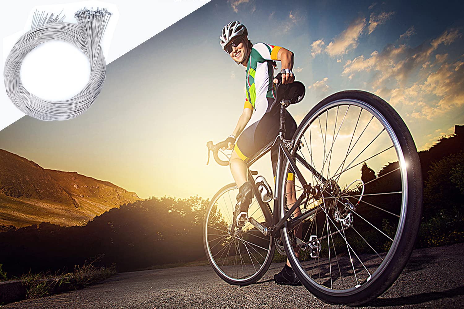 10 Pcs Stainless Steel Bike Derailleur Cables - 2M Length MTB Shifter Cable Set for Smooth Gear Shifting - Perfect for Mountain Bikes, Road Bikes & Cycling Maintenance