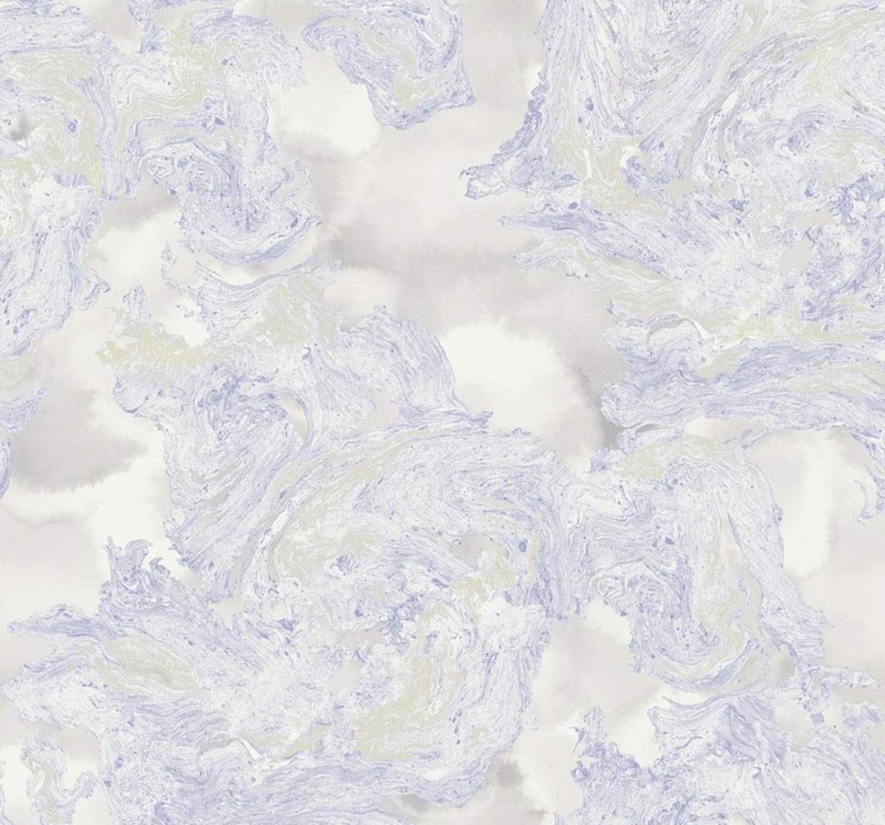 Abstract Purple Marble Wallpaper with Cream Malachite and Silver Swirls - Gray & Silver Accents | Elegant Peel & Stick Wallpaper for Bedroom, Living Room, and Office Decor