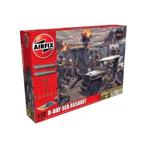 Airfix A50156A 1/72 Scale 75th Anniversary D-Day Sea Assault Model Kit - WWII Military Diorama Set for Collectors & History Enthusiasts | Perfect for Display, Education & Wargaming Scenarios