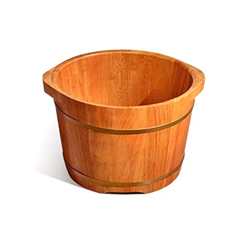 Wooden Foot Soaking Tub with Massage - Spa Quality Foot Bath Basin for Relaxation & Detox - Smooth Surface Sauna Bucket for Home Bathroom & Pedicure Care