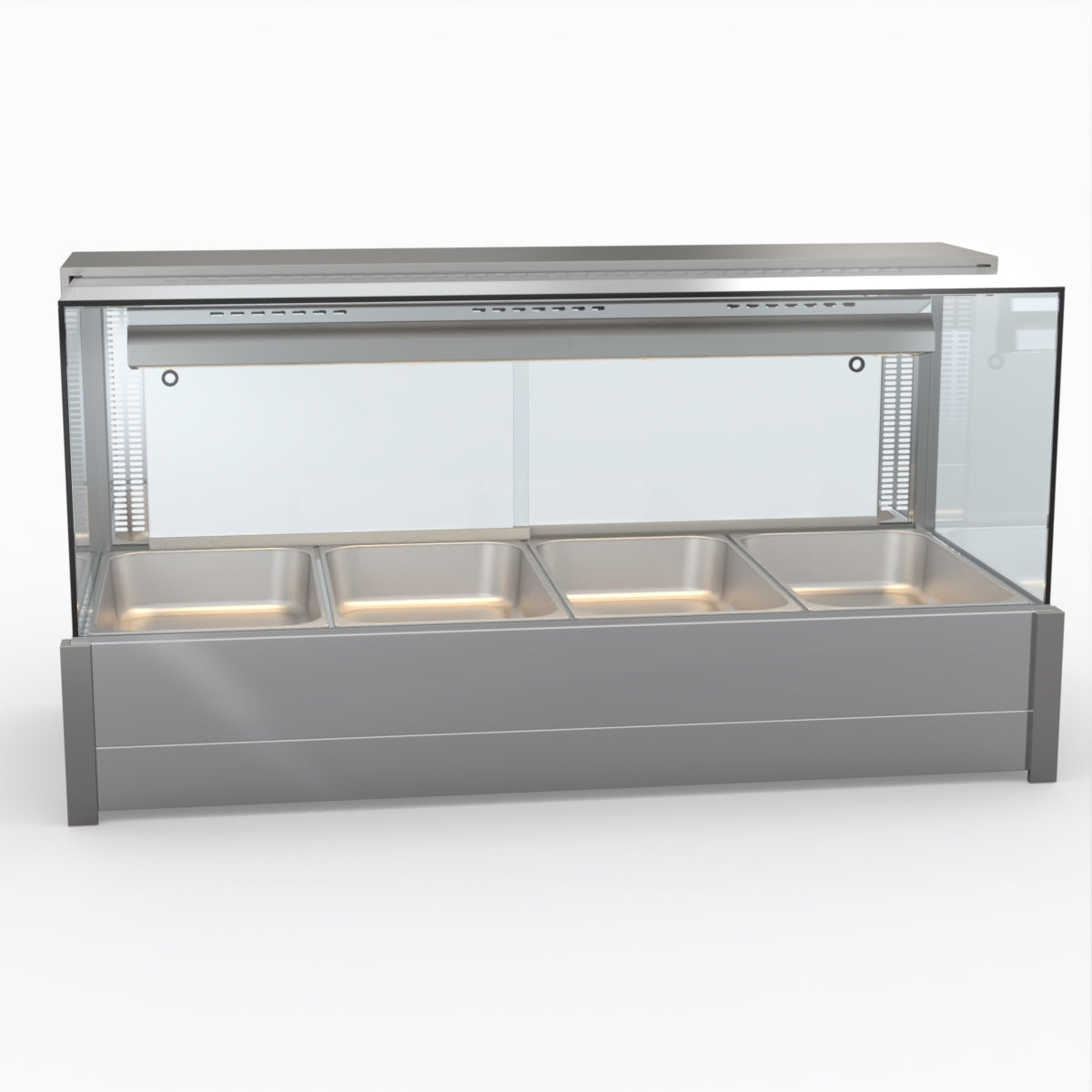 Bonvue BM14SC Square Countertop Bain Marie for Wet & Dry Food - Perfect for Restaurants, Catering & Buffets