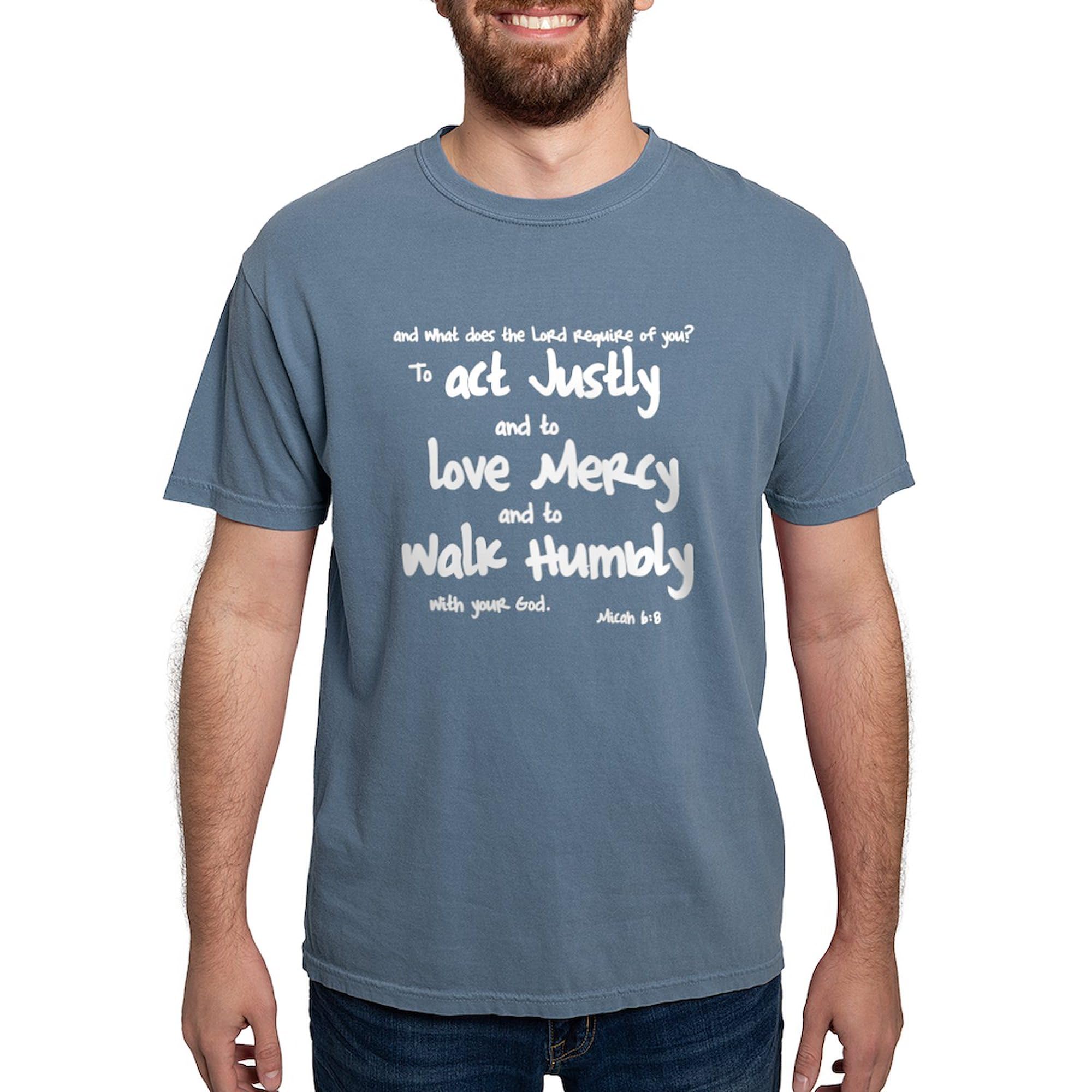 Micah 6:8 Bible Verse Christian T-Shirt for Men - Soft Comfort Colors Cotton Tee - Perfect for Church, Bible Study & Faith-Based Events
