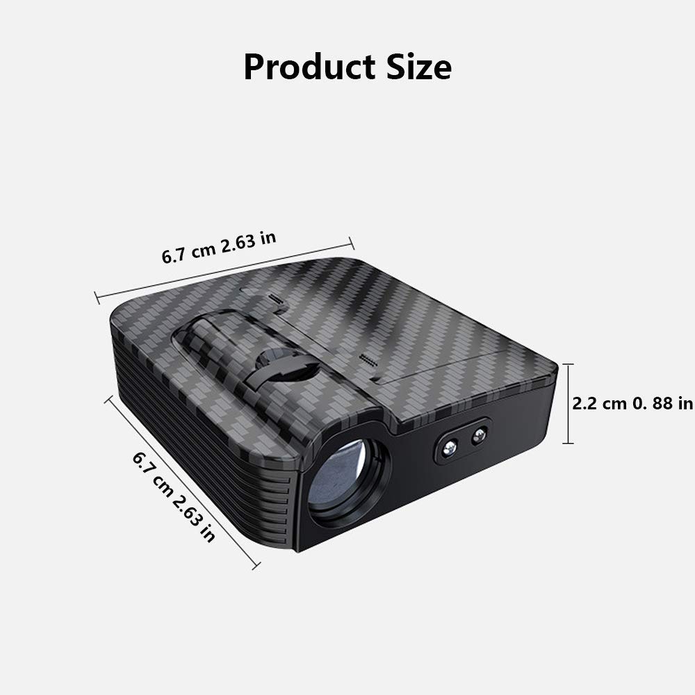 LZLRUN 4X Custom Logo LED Projector Lights for Car Door Step - Ghost Shadow Puddle Lights with Plastic Shell - Perfect for Nighttime Welcome & Vehicle Customization