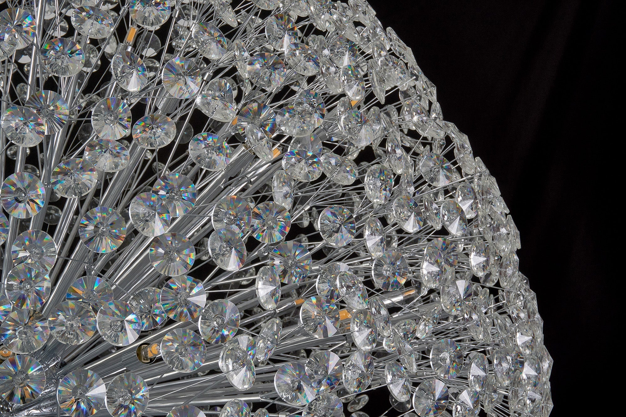 Bellagio Pendant Sphere Ceiling Light Fixture - Modern Crystal Glass Chandelier for Dining Room, Living Room & Bedroom Lighting