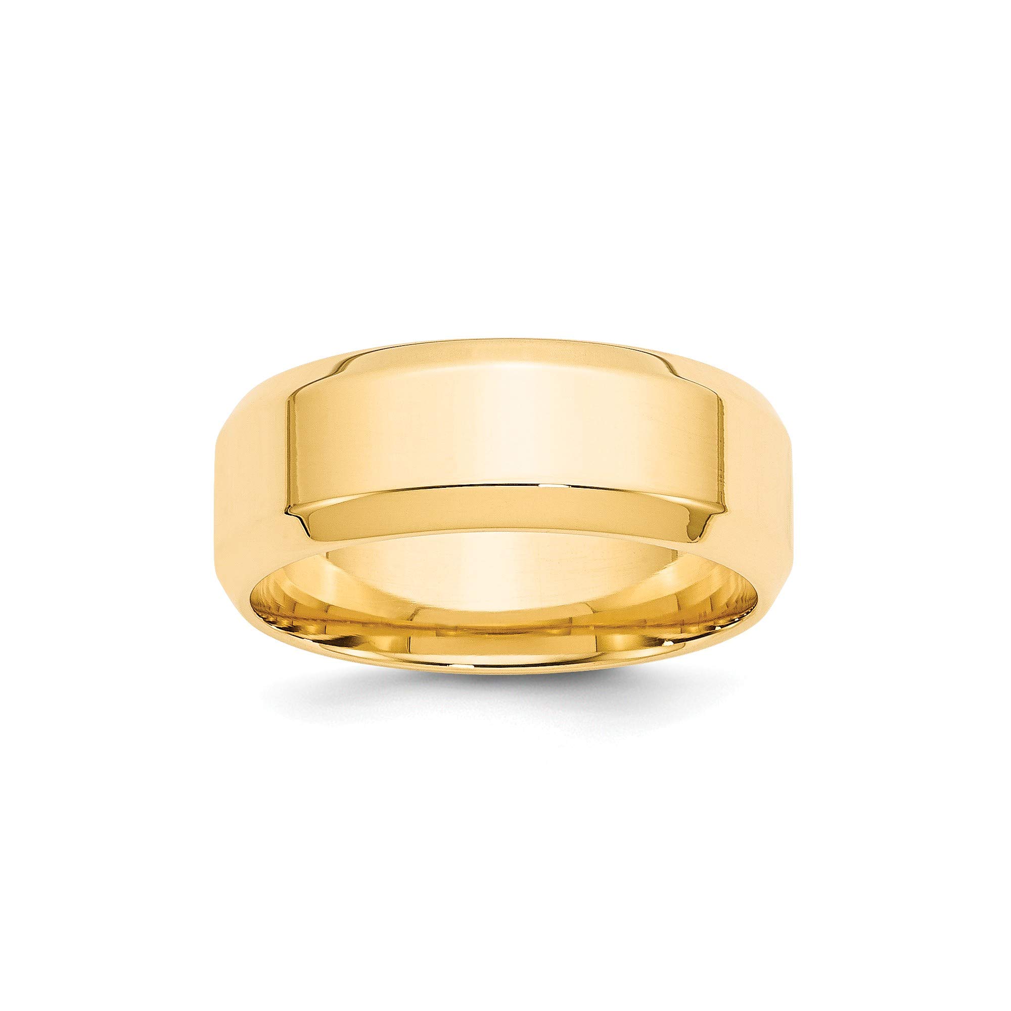 14K Yellow Gold 8mm Comfort Fit Band - Size 10 for Weddings & Anniversaries