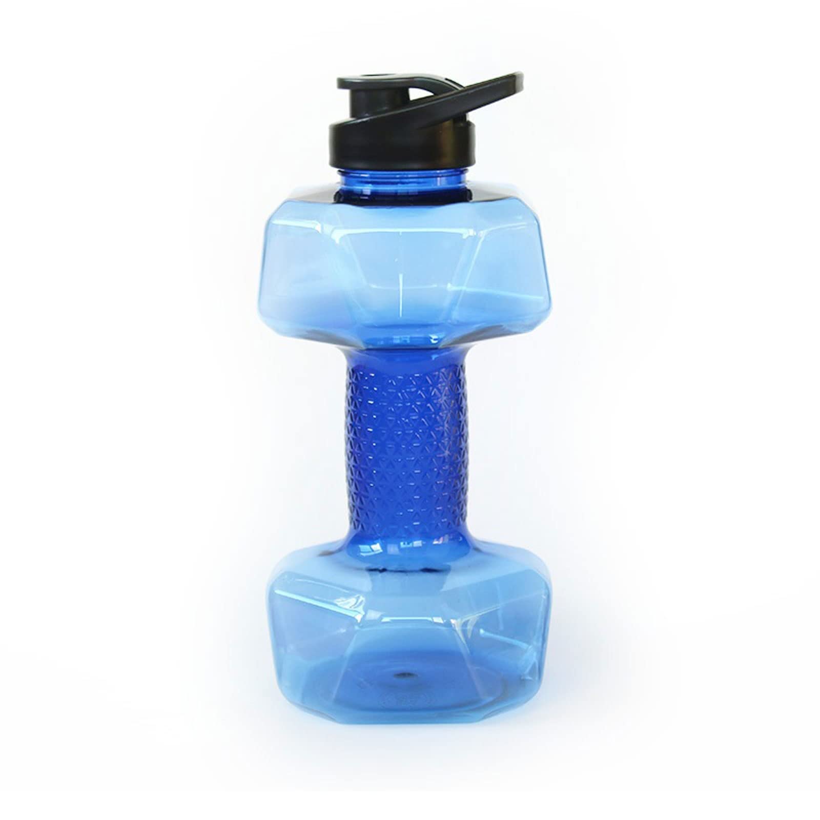 CHDWEY 1L Dumbbell-Shaped Water Bottle - Leakproof Sports & Fitness Drink Bottle for Men & Women - Ideal for Gym, Outdoor Camping & Hiking (Blue)