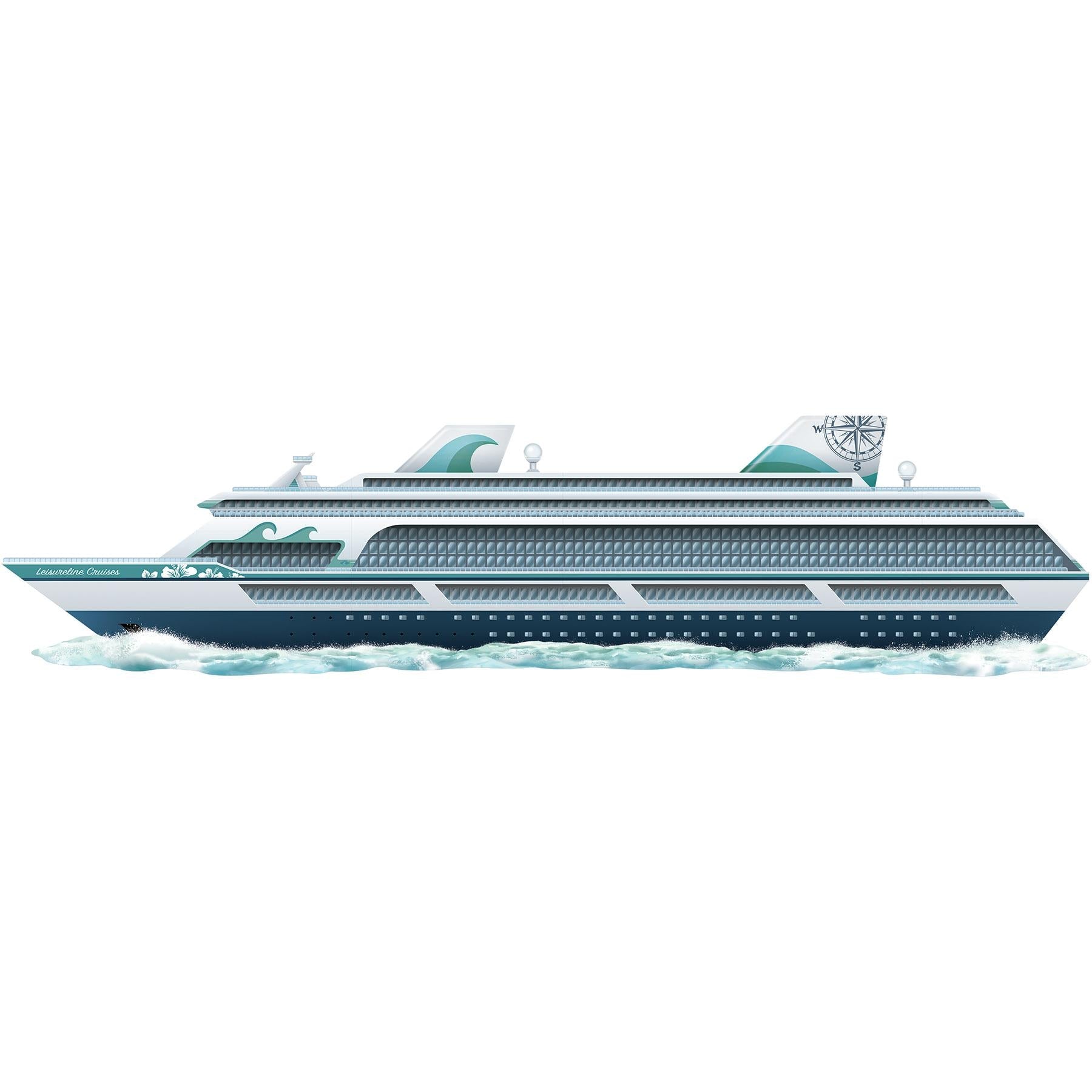 12 Pack Beistle Jointed Cruise Ship Party Props - Fun Cruise Ship Decorations for Themed Parties, Nautical Events & Birthday Celebrations