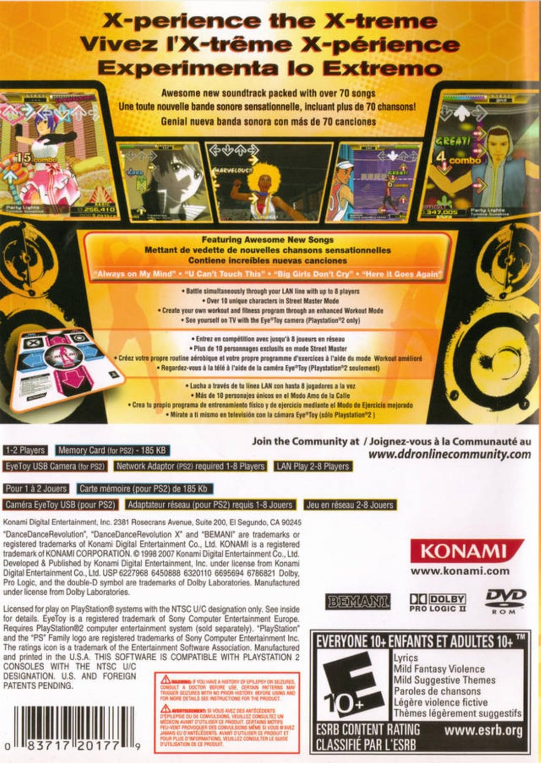 Dance Dance Revolution X for PlayStation 2 - Rhythm Dance Game with Mat - Fun Fitness & Party Game for Family & Friends