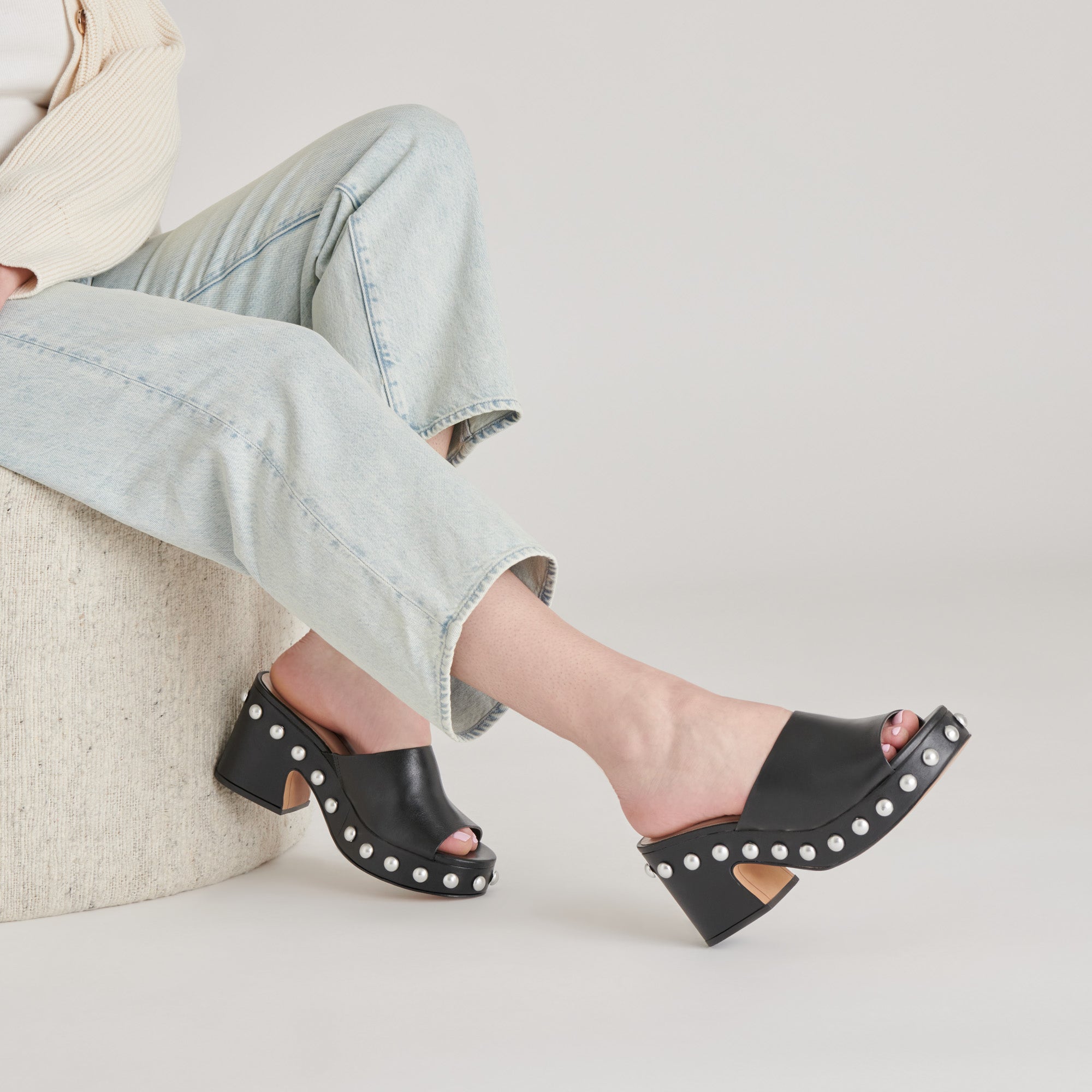 GLORI Black Leather Heels for Women - Stylish & Comfortable High Heels for Parties, Weddings & Evening Events