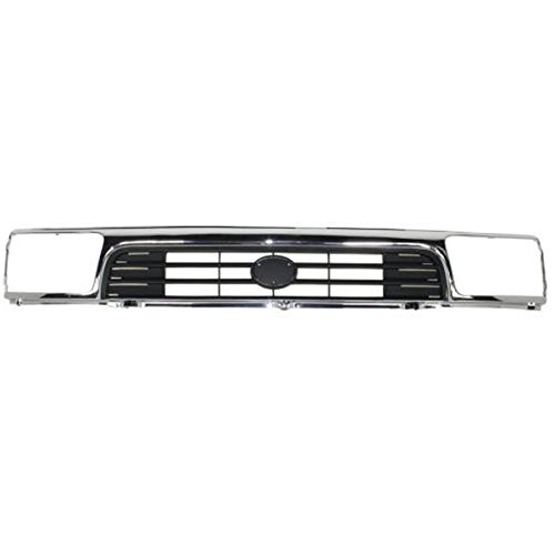 92-95 Toyota 4Runner SR5 Front Grill Grille Assembly - Chrome or Black Plastic Replacement for 2.4L & 3.0L Engines - Off-Road Upgrade & Customization Accessory