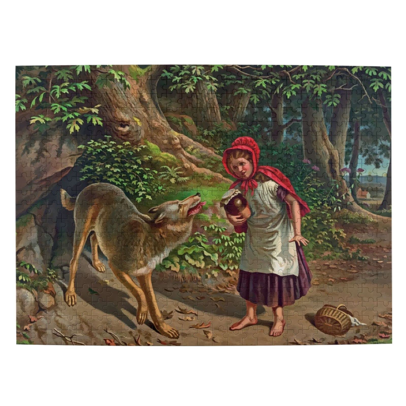 Little Red Riding Hood 500-Piece Wooden Jigsaw Puzzle for Adults, Teens & Kids - Fun & Relaxing Puzzle Game for Family Bonding, Stress Relief & Home Decor
