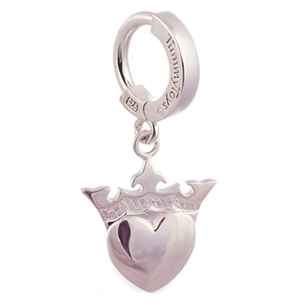 Handmade Queen Of Hearts Navel Ring - Femme Metale's USA-Made Belly Button Piercing Jewelry for Women | Perfect for Parties, Beach Days & Body Jewelry Lovers