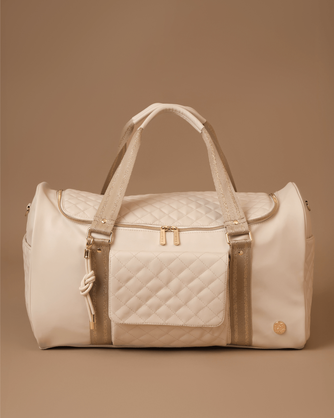 Mama Mia Weekender Bag - Stylish & Spacious Travel Tote for Women | Perfect for Weekend Getaways, Gym, Work & Beach Trips | Ecru Color