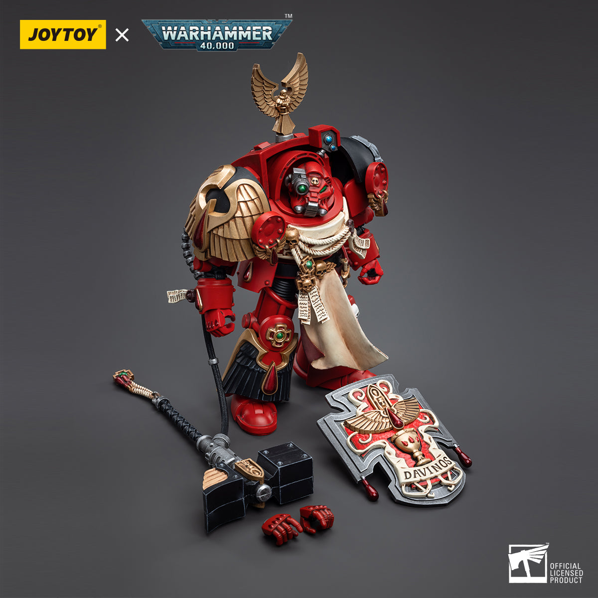 1/18 JOYTOY Warhammer 40K Blood Angels Assault Terminators Action Figure Set (3pcs) - Highly Detailed Collectible Miniatures for Tabletop Gaming & Display