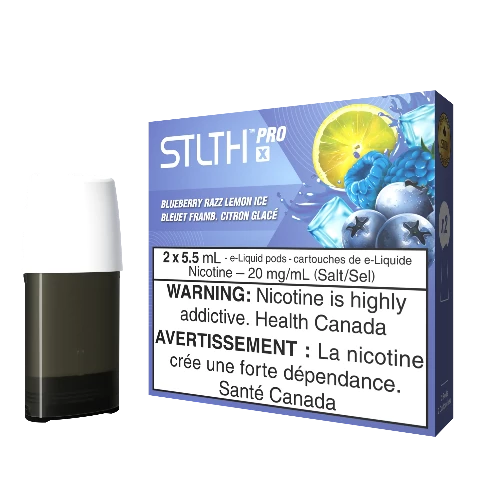STLTH PRO X Pods - Blueberry Razz Lemon Ice Flavor | 5.5mL E-Liquid Pods for Vaping | Perfect for On-The-Go Use & Social Relaxation