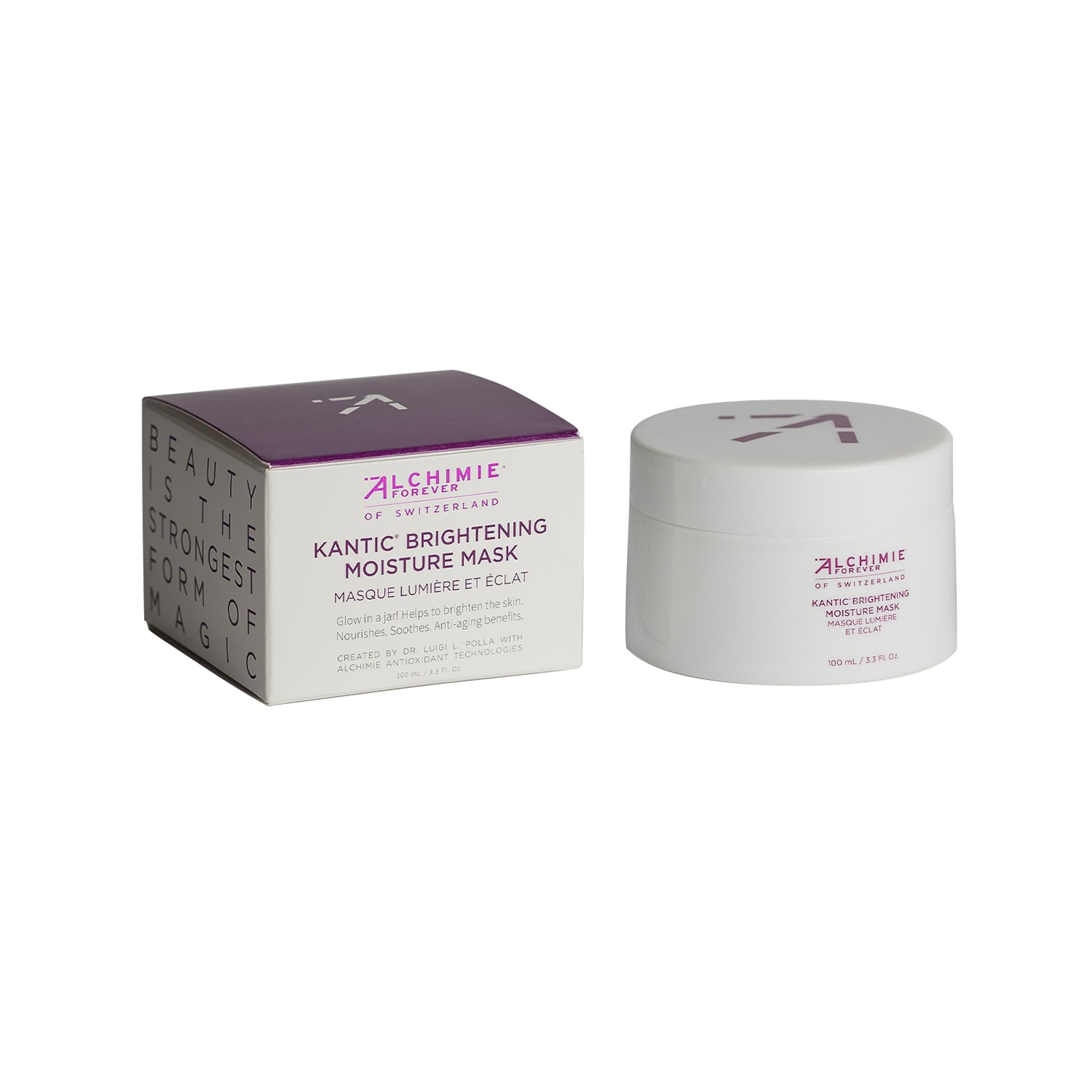 Alchimie Forever Kantic Brightening Moisture Mask - Hydrating & Brightening Face Mask for Dull Skin - Perfect for Nighttime Skincare Routine & Glowing Complexion